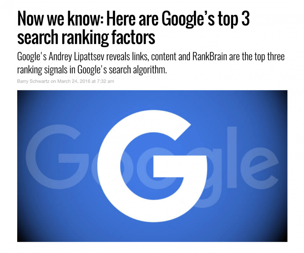 3 فاکتور اصلی رتبه بندی نتایج گوگل
